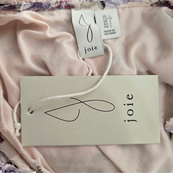 Joie Victorian Floral Print Long Sleeve Burnout Blouse Shirt Size Large New! - Picture 11 of 11